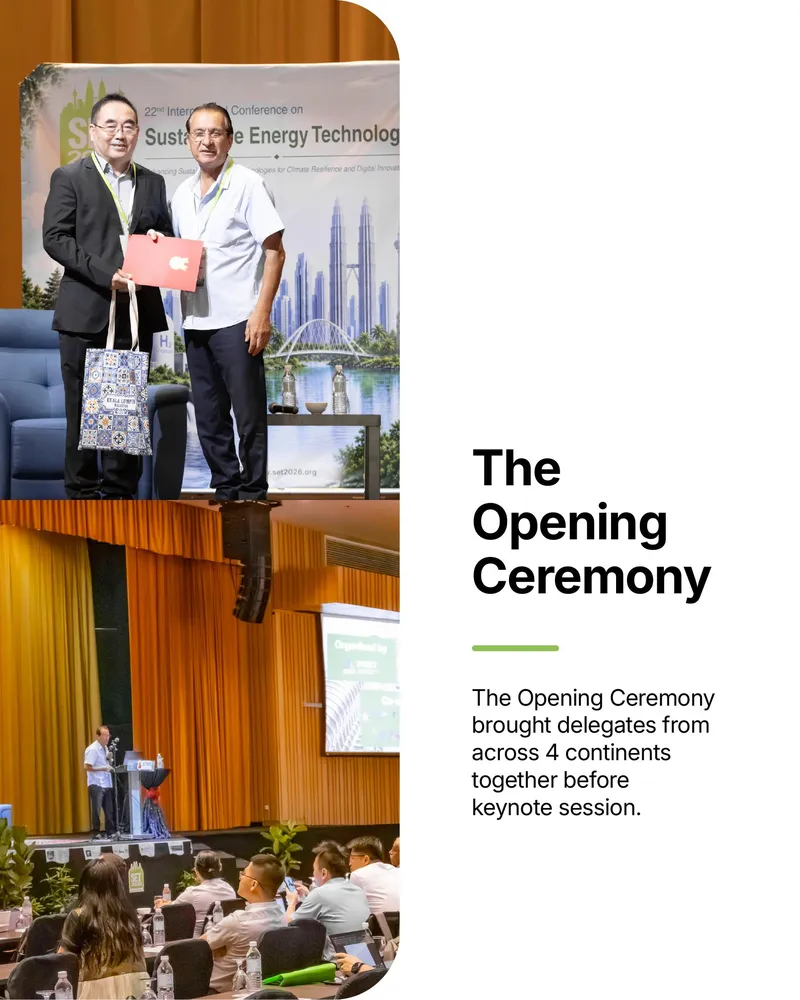 The opening ceremony, which brought delegates from four continents together before the first keynote