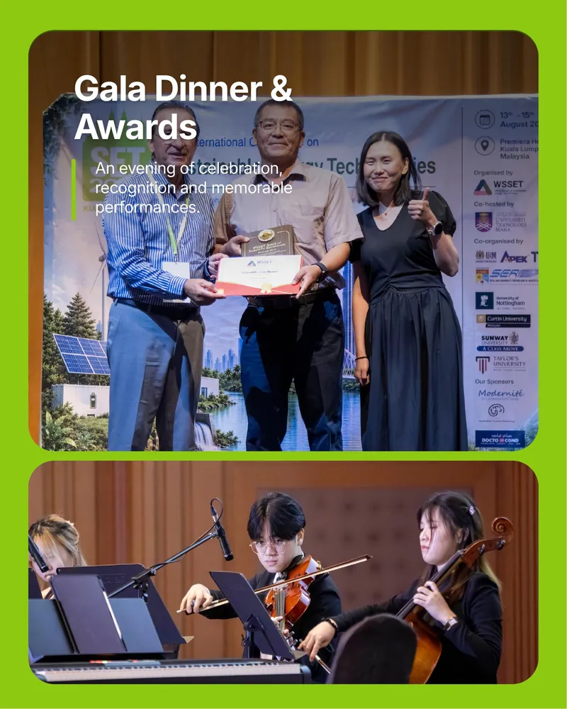 The gala dinner and awards